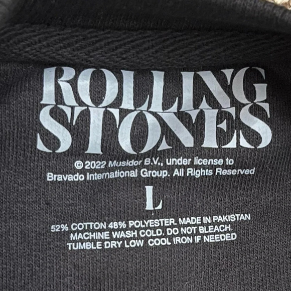 Rolling Stones Crewneck Sweatshirt Women Large Black Red Spike Tongue Logo NWT - Picture 7 of 8